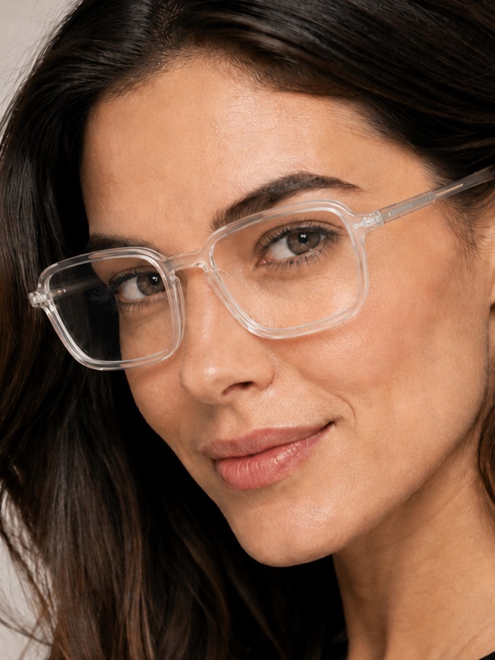 Transparent Square Frame Women’s Eyeglasses 4257-2